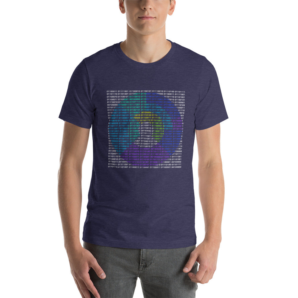 Binary Code with Logo on Back - Unisex T-Shirt