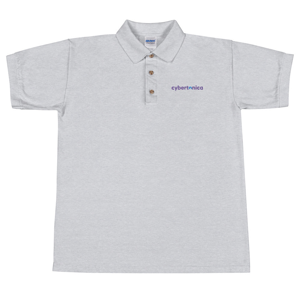 Logo in Purple - Embroidered Polo Shirt