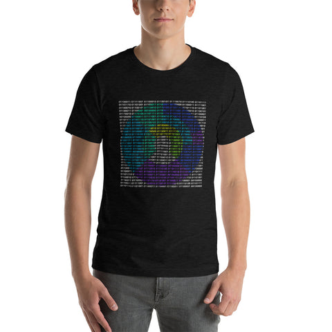 Binary Code with Logo on Back - Unisex T-Shirt