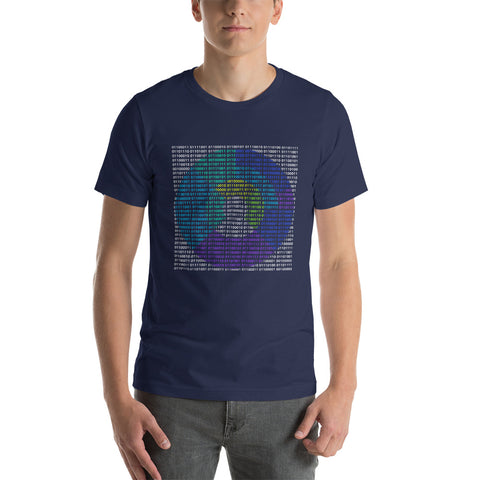 Binary Code with Logo on Back - Unisex T-Shirt